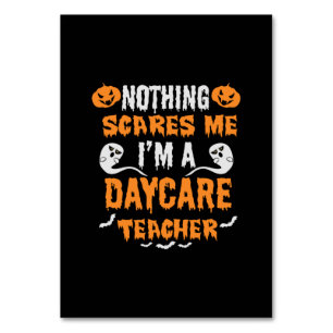 Halloween Nothing Scares Me Birthday Table Number