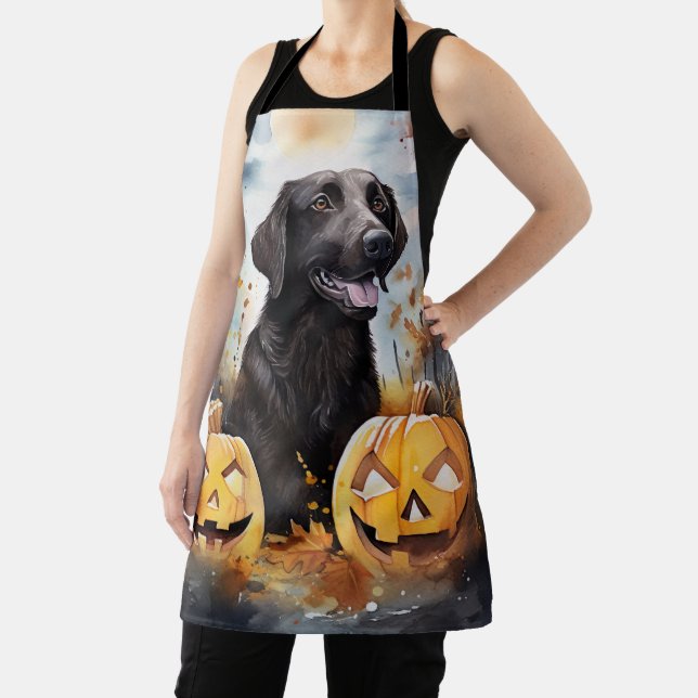 Halloween Nova Scotia With Pumpkins Scary  Apron (Insitu)