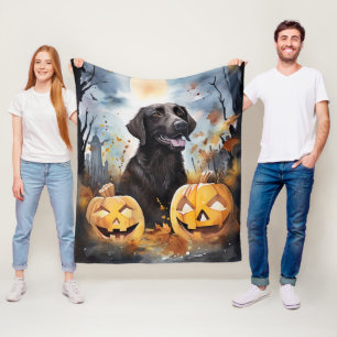 Halloween Nova Scotia With Pumpkins Scary Fleece Blanket