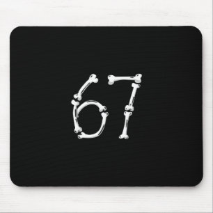 Halloween Number 6 7 Bones Skeleton Costume  Mouse Pad