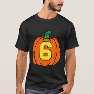 Halloween Number 6 Pumpkin Costume  T-Shirt