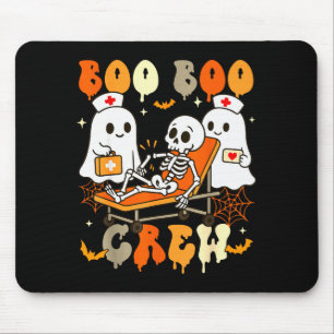 Halloween Nurse Boo Boo Crew Ghost Doctor Paramedi Mouse Pad