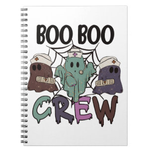 Halloween Nurse Boo Boo crew Notebook