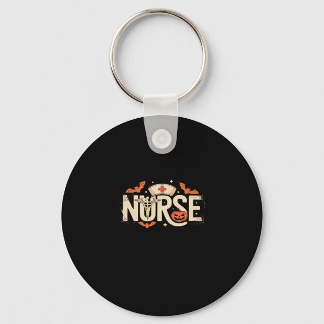 Halloween nurse Classic T-Shirt Key Ring (Front)