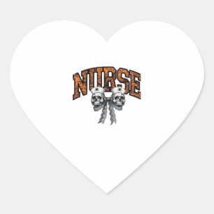 Halloween Nurse Coquette Bow Classic T-Shirt Heart Sticker