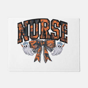 Halloween Nurse Coquette Bow Fall Classic T-Shirt Doormat