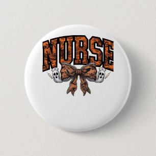 Halloween Nurse Coquette Bow Spooky Classic T-Shir 6 Cm Round Badge
