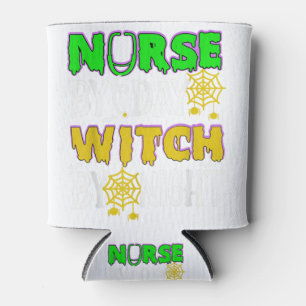 Halloween nurse costume vintage Nurse by day witch Can Cooler