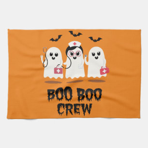 Halloween Nurse Cute Ghost Nurse  Tea Towel