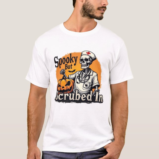 Halloween Nurse Design Oversized T-Shirt (Front)