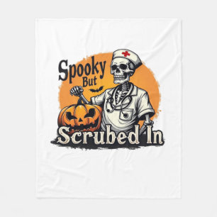 Halloween Nurse Design Oversized T-Shirt Fleece Blanket