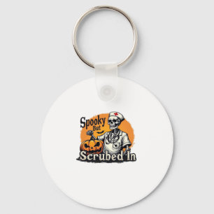 Halloween Nurse Design Oversized T-Shirt Key Ring