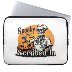 Halloween Nurse Design Oversized T-Shirt Laptop Sleeve
