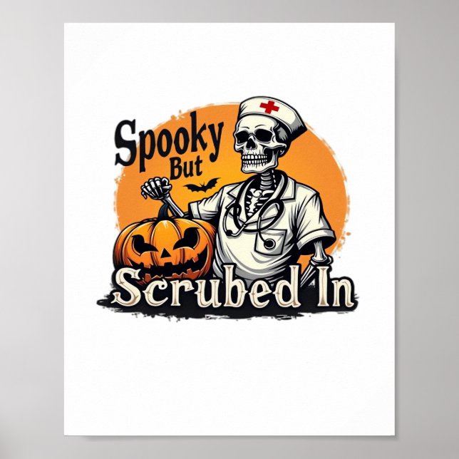Halloween Nurse Design Oversized T-Shirt Poster (Front)