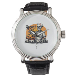 Halloween Nurse Design Oversized T-Shirt Watch