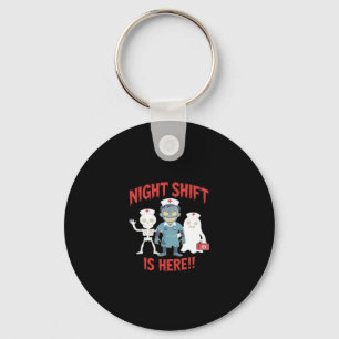 Halloween Nurse Funny Ghost Skeleton Zombie Essent Key Ring