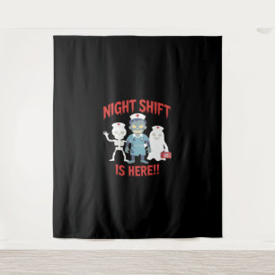Halloween Nurse Funny Ghost Skeleton Zombie Essent Tapestry