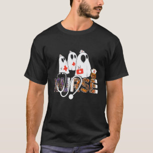 Halloween Nurse Ghost Costume Spooky Medical Staff T-Shirt
