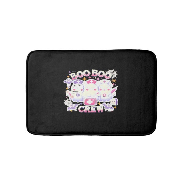 Halloween Nurse Ghost Squad Boo Boo Crew Funny Spo Bath Mat (Front)