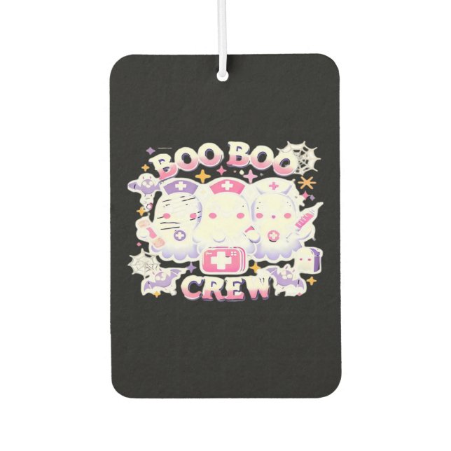 Halloween Nurse Ghost Squad Boo Boo Crew Funny Spo Car Air Freshener (Front)