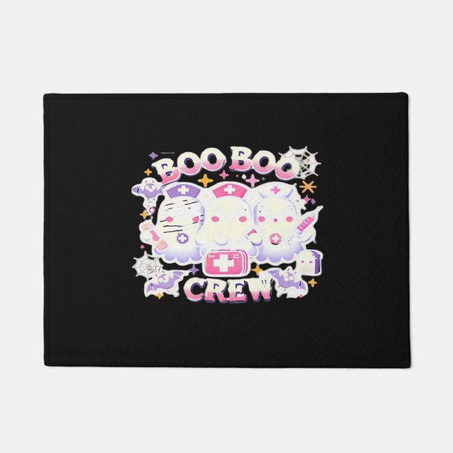 Halloween Nurse Ghost Squad Boo Boo Crew Funny Spo Doormat (Front)
