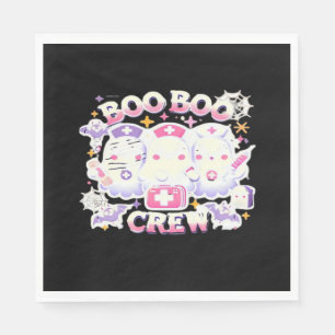 Halloween Nurse Ghost Squad Boo Boo Crew Funny Spo Napkin