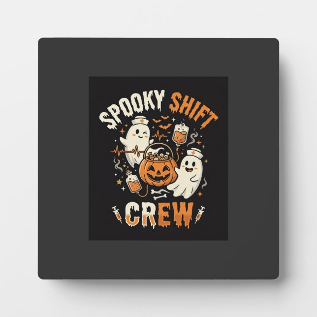 Halloween Nurse Ghost Squad Plaque (Front)