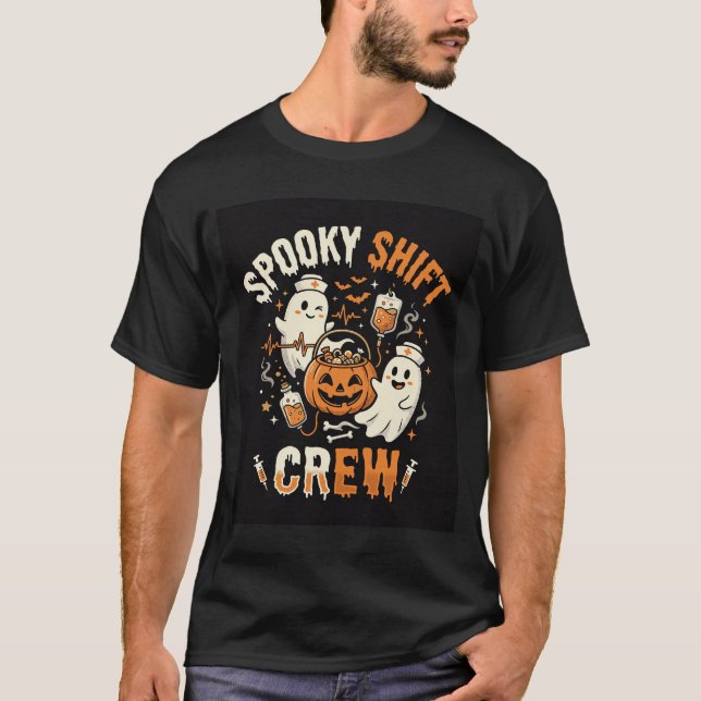 Halloween Nurse Ghost Squad T-Shirt (Front)