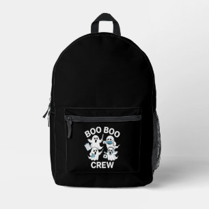 Halloween Nurse Gift Boo Boo Crew Nurse Printed Backpack