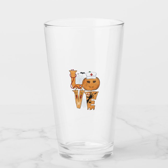 Halloween Nurse Gift Glass (Front)