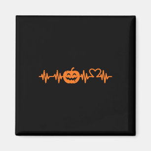Halloween Nurse Heartbeat Pumpkin Costume Scrub To Magnet