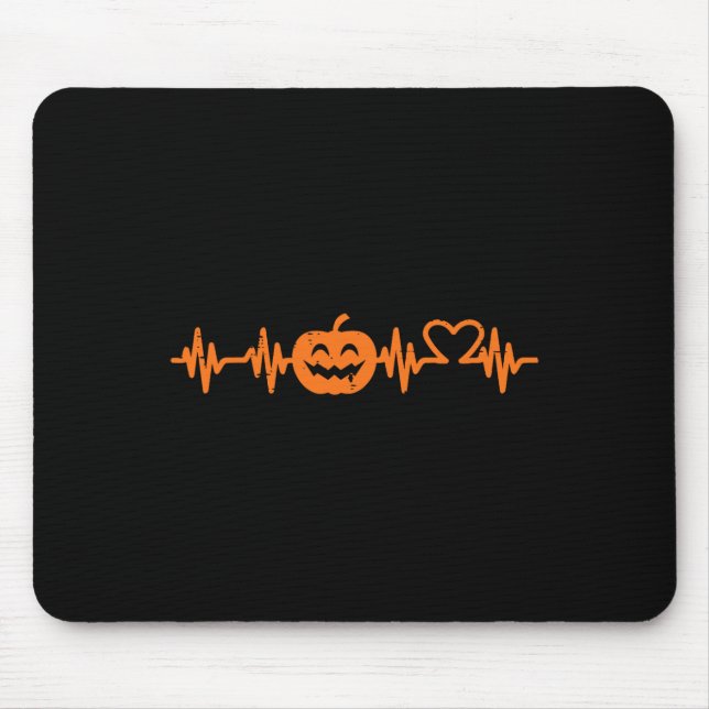 Halloween Nurse Heartbeat Pumpkin Costume Scrub To Mouse Pad (Front)