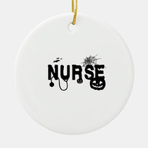 Halloween Nurse Hospital Ceramic Ornament