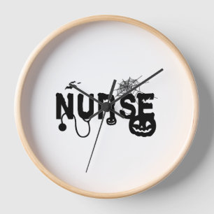 Halloween Nurse Hospital Clock
