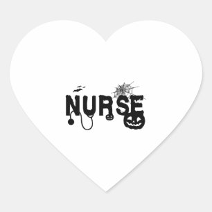 Halloween Nurse Hospital Heart Sticker