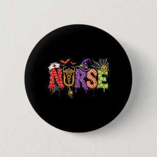 Halloween Nurse Life Funny Nursing Stethoscope 6 Cm Round Badge