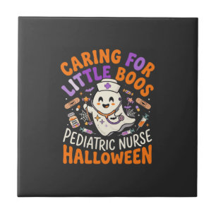 Halloween Nurse Little Boos Ceramic Tile