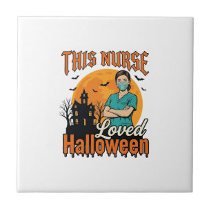 Halloween Nurse Loved Halloween Vintage Spooky_1 Ceramic Tile