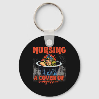 Halloween Nurse - Nursing A Coven Of Compassion Key Ring