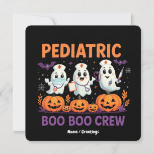 Halloween Nurse Paediatrics Boo Boo Crew Funny Spo Invitation