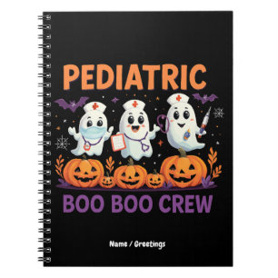 Halloween Nurse Paediatrics Boo Boo Crew Funny Spo Notebook