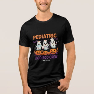 Halloween Nurse Pediatric Boo Boo Crew Funny Spook Tri-Blend Shirt