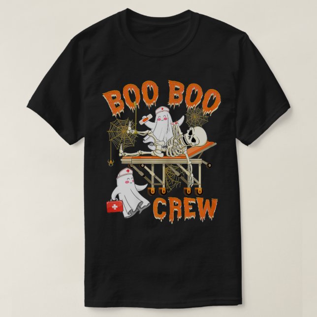Halloween Nurse Practitioner Boo Crew,Nurse Hallow T-Shirt (Design Front)