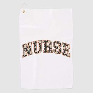 Halloween Nurse Retro Fall Season Golf Towel