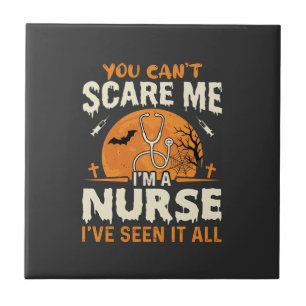 Halloween Nurse Scare Me Ceramic Tile