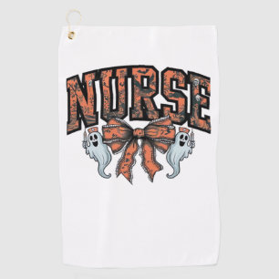 Halloween Nurse Scary Coquette Bow Classic T-Shirt Golf Towel