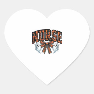 Halloween Nurse Scary Coquette Bow Classic T-Shirt Heart Sticker