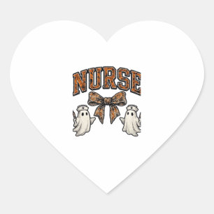 Halloween Nurse Scary Coquette Bow Classic T-Shirt Heart Sticker