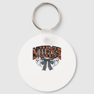 Halloween Nurse Scary Coquette Bow Classic T-Shirt Key Ring