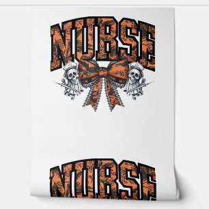 Halloween Nurse Scary Coquette Bow Classic T-Shirt Wallpaper